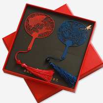 Chinese style classical metal bookmark Classical fan fan custom business gift bookmark