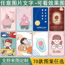 Come and customize Sponge Baby Klein Blue Cartoon Cartoon Cartoon Photos Crystal Frosted Student Meal Card Bus Card