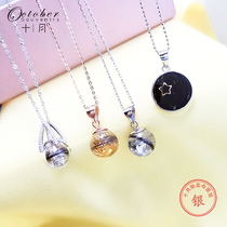 Baby Fetal Pending DIY homemade 925 pure silver fetal ring necklace packed with mammoth couples baby souvenirs