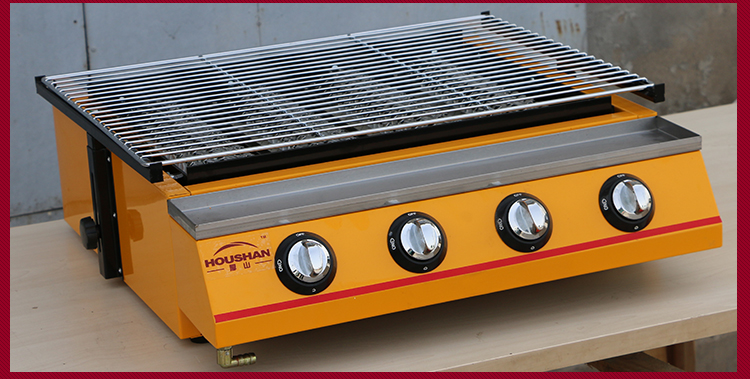 煤气烧烤炉商用烤生蚝烧烤炉液化气烤生蚝机无烟燃气烧烤架烤锡纸_双