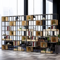 Nordic Wrought iron partition Dining room Living room shelf Floor-to-ceiling screen Hollow decoration Office partition wall bookshelf cabinet