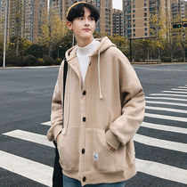 Day Faculty original Cebu Wind plus jacket Male autumn Winter Korean version Lianhood Casual Jacket Bf Lovers port Wind 100 lap blouses