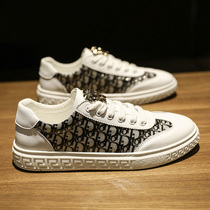 High-end mens shoes Chaobou Extravagant Internet Red Popcorn Meadusa Spring Autumn Season Breathable Canvas Sports Casual Little White Shoes Man