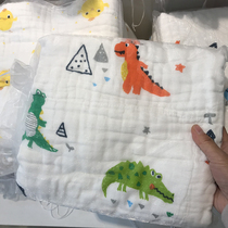 New newborn cartoon cotton gauze blanket 110*110 baby bath towel air-conditioned room toddler cotton blanket