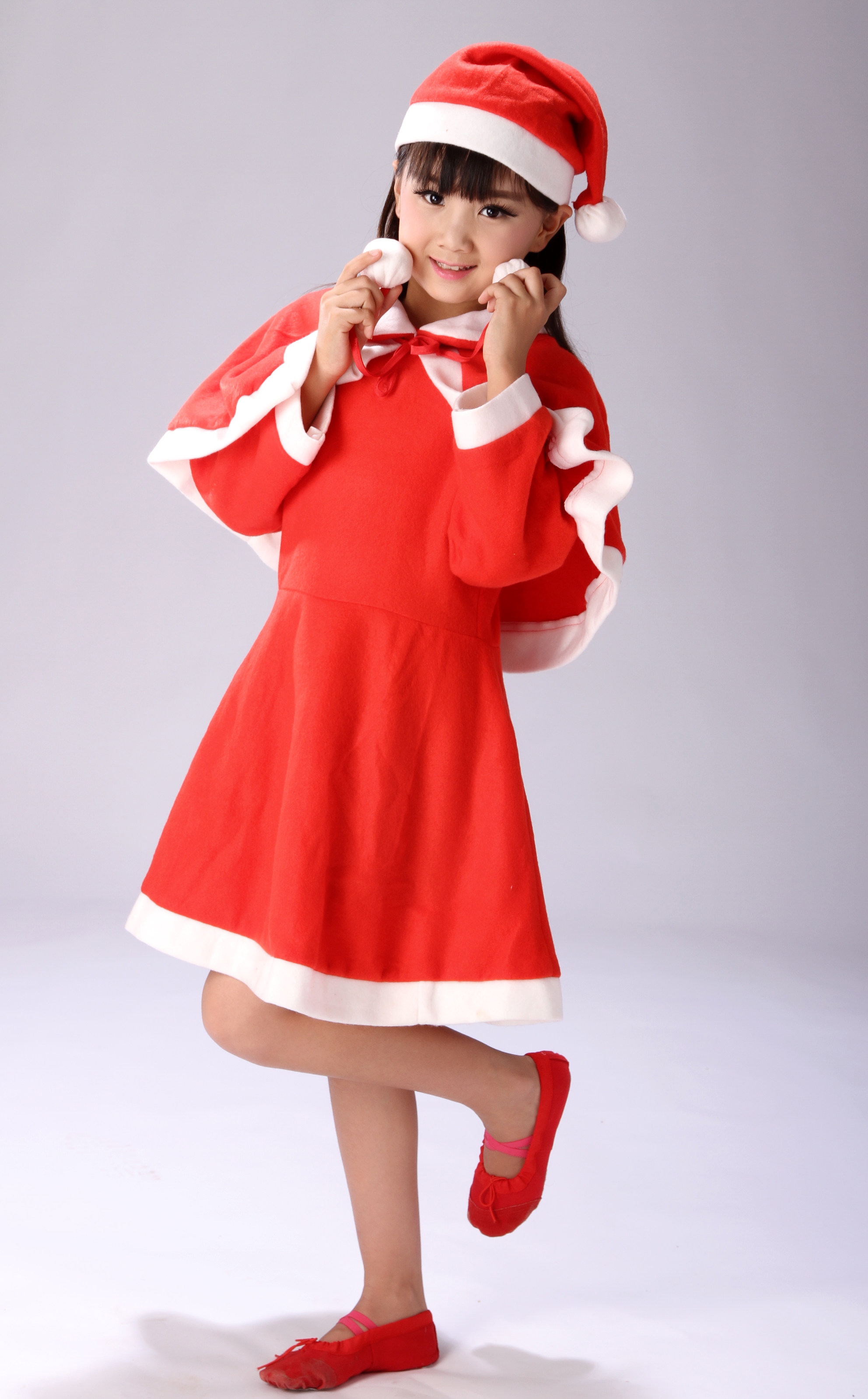 【天线a梦旗舰店】儿童成人圣诞节服装演出服 圣诞老人装扮男女童元旦