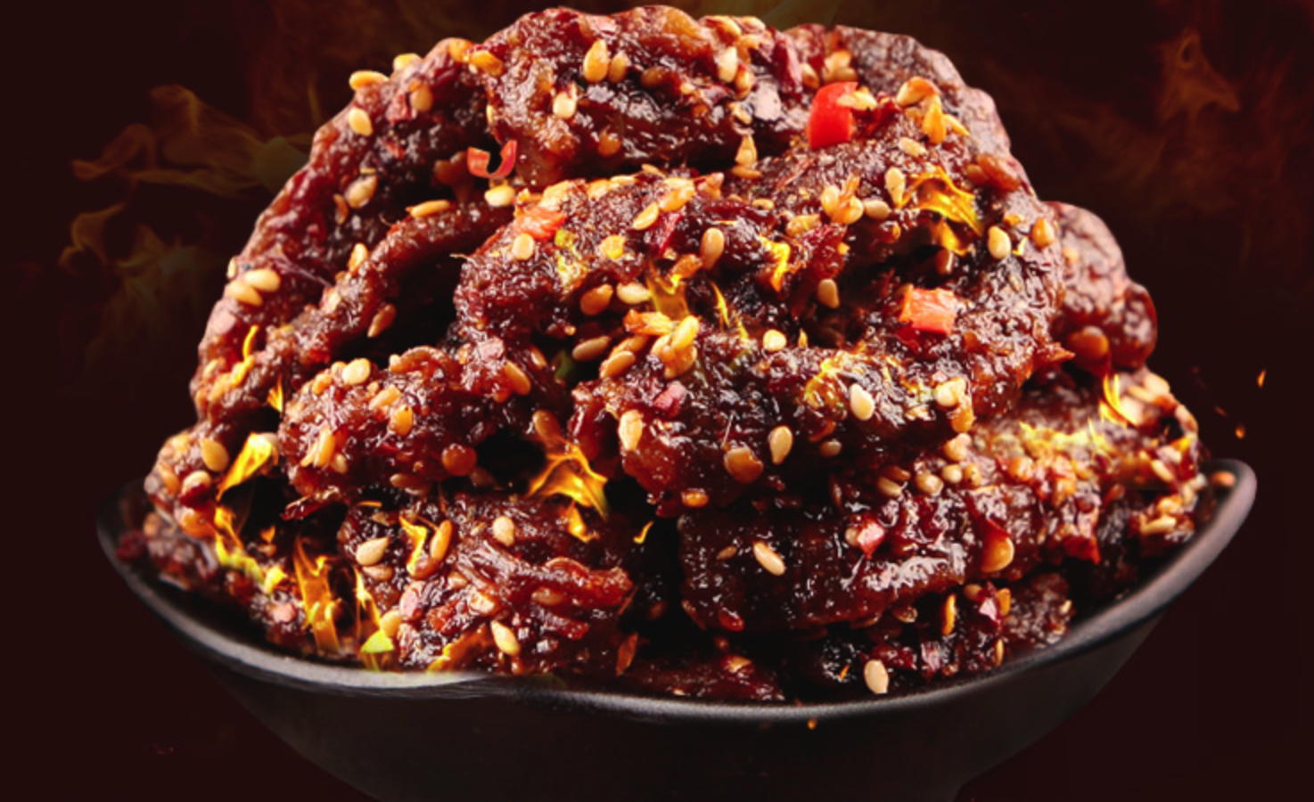 香辣牛肉干卤香浓郁嚼劲十足