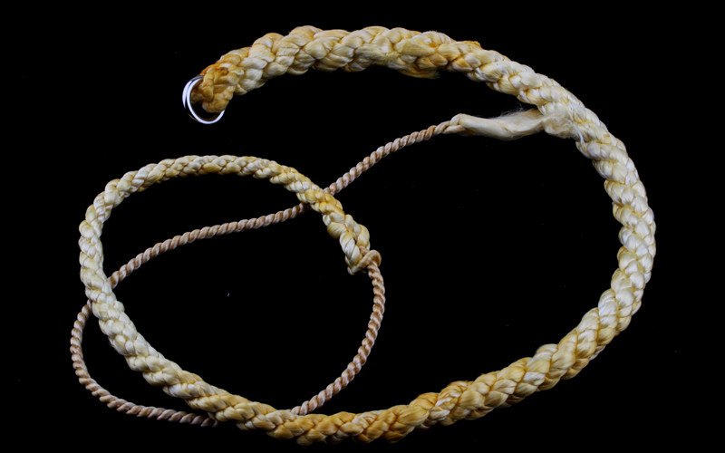 迪尼麻麒麟鞭稍健身鞭响鞭甩鞭钢鞭辫梢鞭梢鞭哨皮鞭梢子尼龙鞭头_双