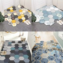 Anti-slip leather ground mat in door-to-door cushion pvc washable waterproof and anti-oil kitchen door full bunk cut