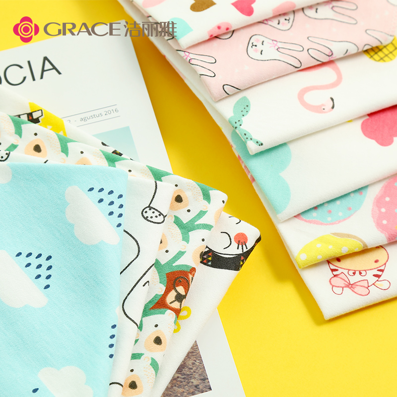 5 pieces of jieliya saliva towel cotton baby baby triangle scarf orn supplies men and women bib bib waterproof