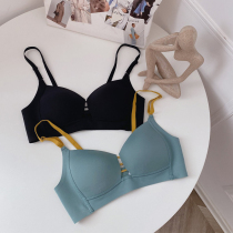 Hole cup incognito thin underwear female summer big chest is small anti-sagging breathable no steel rims gather small chest bra cover