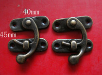 Large left and right horn buckle with keyhole wooden box iron buckle wine box gift box accessories box buckle packaging button