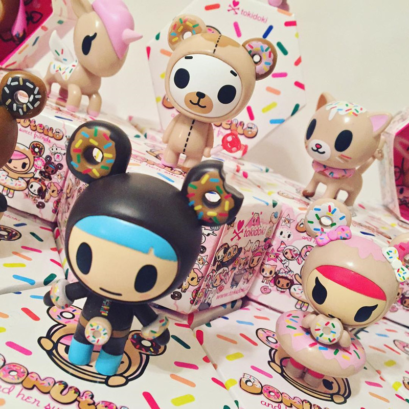 tokidoki盲盒甜甜圈女孩办公室桌面摆件迷你可爱收藏手办公仔