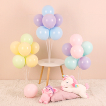 ins macaroons table layout birthday year full moon 100 days banquet table decoration sequin balloon bracket