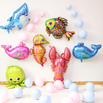 Childrens balloon birthday party mall cartoon aluminum film arrangement supplies marine fish series underwater world balloon