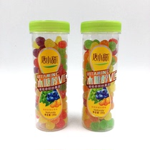 Tang little sweet xylitol VC fudge fruit juice candy children gel fudge fruit flavor candy 180g jar