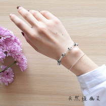 Natural Green Ghost crystal bracelet female s925 sterling silver fortune evil evil transfer Zhuwang career light luxury hand string niche