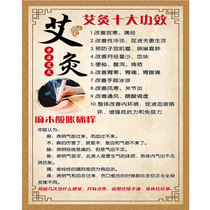 Moxibustion diagram poster health picture poster hanging painting health hall beauty decoration benefits efficacy advertising diagram effect