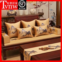 TVNW mahogany sofa cushion four seasons universal Chinese sofa cushion solid wood Arhan bed cushion cover chair cushion can be removed and washed