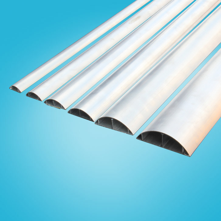 加厚铝合金地板线槽4cm 4号弧形线槽 拖线板槽 明装布线半圆线槽