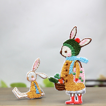 Fengxi creative embroidery cloth stickers DIY fashion wild childrens clothes decorative stickers embroidered clothes patch rabbit