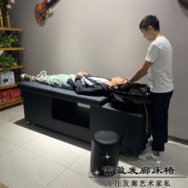New high-end barber shop hair salon shampoo bed Hair salon special Thai flat lying massage shampoo bed Ceramic basin