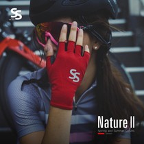 SPAKCT Spake riding gloves half-finger female and male summer mountain bike road bike bicycle shock-absorbing short finger