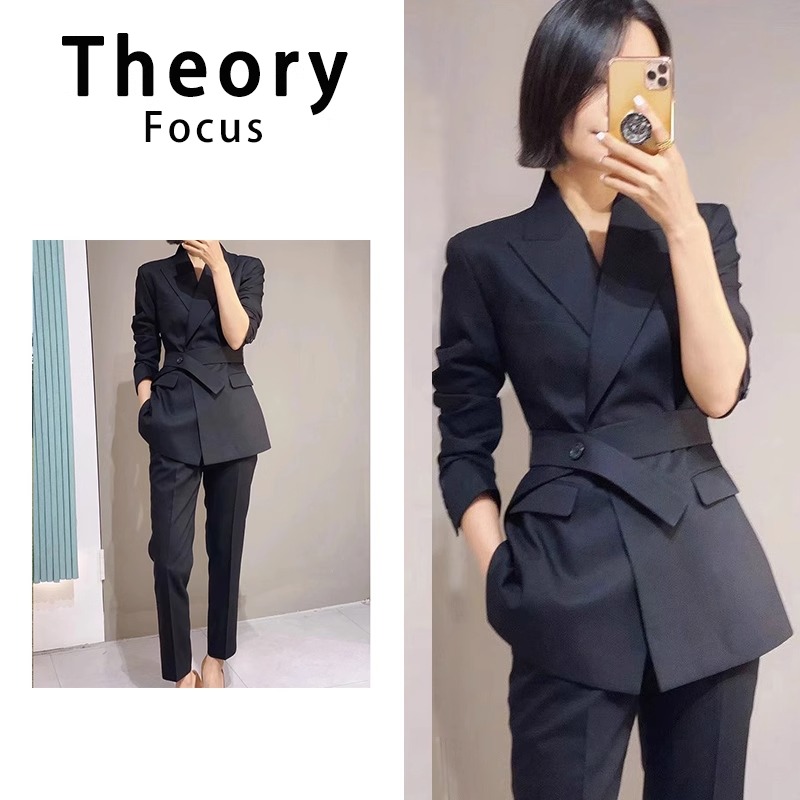 Theory Focus autumn winter new temperament The suit suits suit Two sets-Taobao in a long and small suit in suit suit