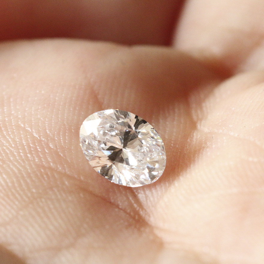 gia证书0.34克拉 f色 vs1净度 vg 无荧光 椭圆型天然钻石 可定制