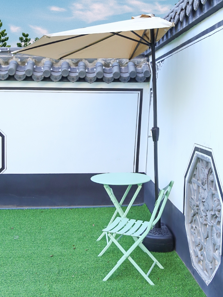 Wall Side Umbrella Outdoor Sunshade Courtyard Small Sun Umbrella Outdoor Balcony Garden Umbrella Rectangular Side Umbrella