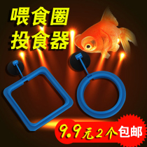 Fish tank automatic feeder feeding ring aquarium feeding fish grain feed suspension type with suction cup ring free postage