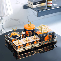 Light Extravagant Tea Table Tray Hem Drawing Room Paper Towels Box Containing Suit Eu Style Palace Wind New Residence Jojo Relocation Decoration Gift