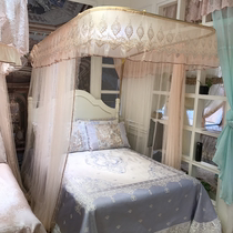 Palace U type track mosquito nets Single door 1 5 m Home Double Princess Wind Ground Encrypted Tent 1 8 m Bed