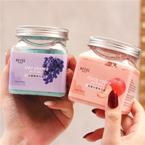 Bath salt to remove chicken skin and exfoliate back acne fruit flavor body shower gel white peach scrub cream