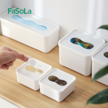 FaSoLa drawer storage box plastic household sundries kitchen desktop sorting small box locker artifact