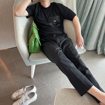 LA CALIFFA Sexy fine spinning wool 90% pants Spring summer with solid cut and covety feel free