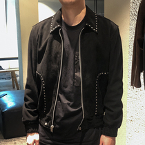 LA CALIFFA designer SLP wind French romantic import fur rivets TEDDY jacket coat