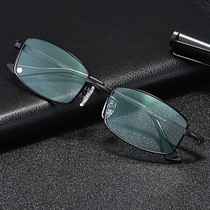 Myopia glasses men have degree ultra-light Big Face Full Frame glasses frame with Business Anti-blue color changing finished myopia mirror