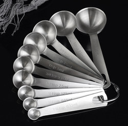 304 stainless steel measuring spoon 5-piece set baking tools kitchen baking measuring spoon household coffee milk powder weighing spoon