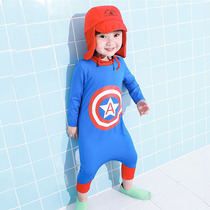 Childrens swimsuits boys and girls children long and short sleeves beach sunscreen boys baby cute swimsuits