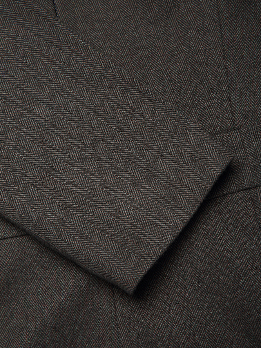 预售ports/宝姿 深灰色收腰异形领七分袖连衣裙