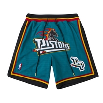 ROARING LITTLE EYES JUST DON JD DETROIT PISTONS MESH HIGH STREET CASUAL BASKETBALL SHORTS