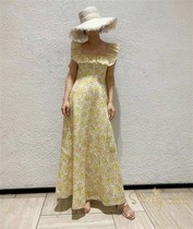 Reformation 21 autumn summer style retro crudezia with dress pure linen collar with long dresses