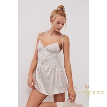 For Love Lemons 2021 Autumn Summer New Dreamers Lace Harness Strap Dress