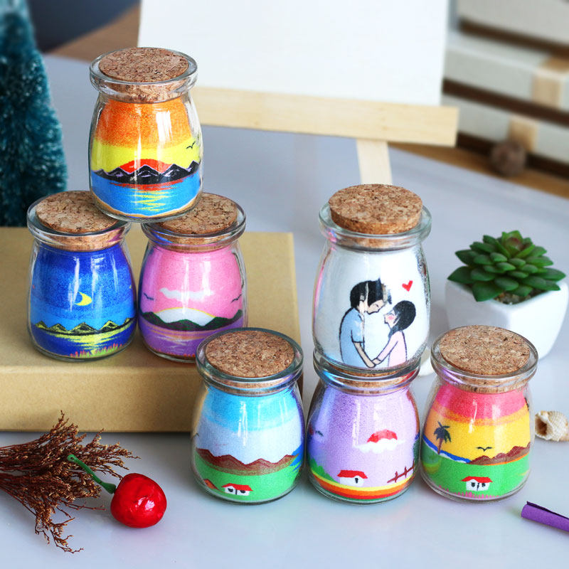 diy手工创意新奇定制生日礼物女生沙画瓶浪漫实用父亲节毕业礼品