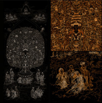 Thousand-handed Buddha cloth surface painted gold hand-painted coloring painting adult decompression meditation graffiti (Coloring World)