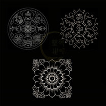Mandala six-character mantra cloth surface painted gold hand-painted coloring diy painting (Coloring World)