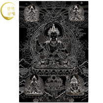 Five Manjusri Thangka cloth face gold hand-painted coloring diy painting color decompression meditation (Coloring World)