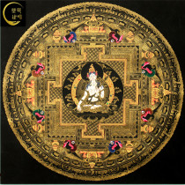 Whites mother Mandala Thangka DIY gold coloring hand painting painting painting (Coloring World)