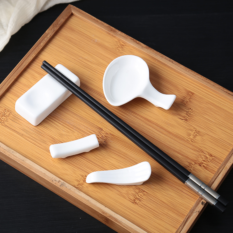 陶瓷筷架筷子架筷托筷子托筷架陶瓷酒店摆台餐具勺子架