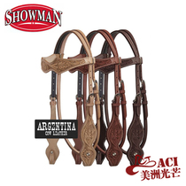 American imported western water Le Argentina cowhide full of carved stainless steel accessories American light 12865